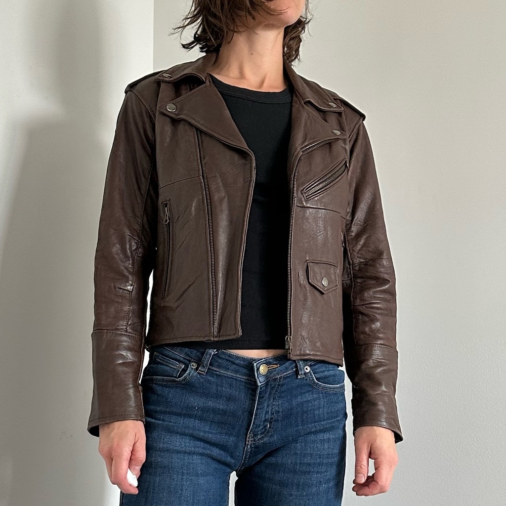 Women's Brown Leather Jacket